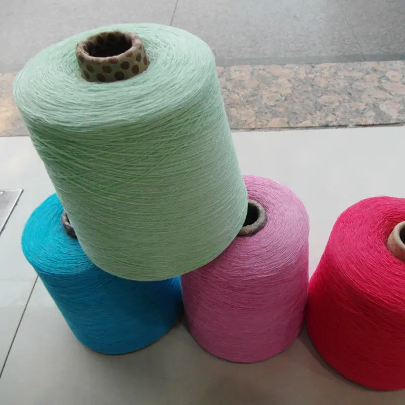 16S/1 Colored Ice Silk Yarn Viscose Clothing Fabric Hand-Woven Sewing Thread Wholesale Colored Dot Yarn