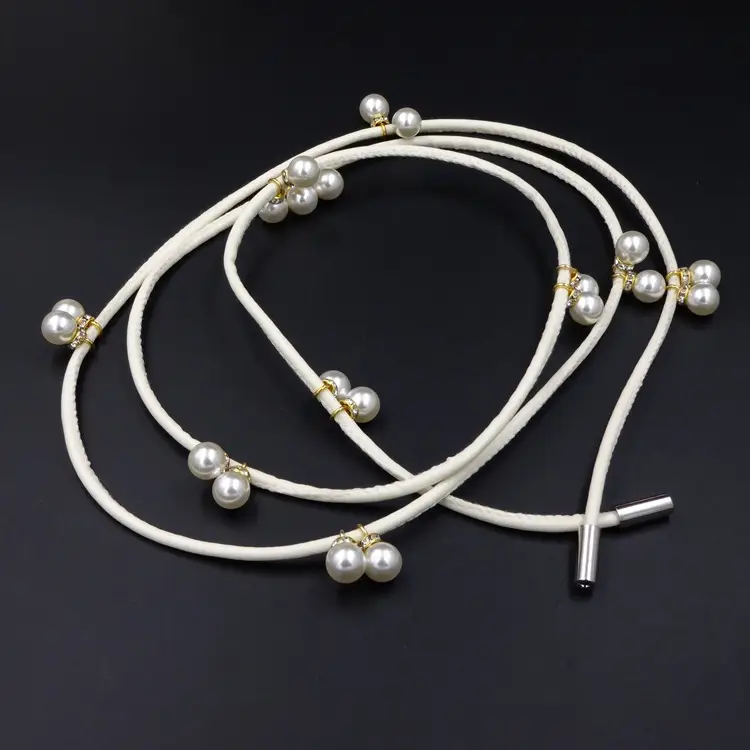 Pearl Belt with Fur Decoration for Women — feature 2