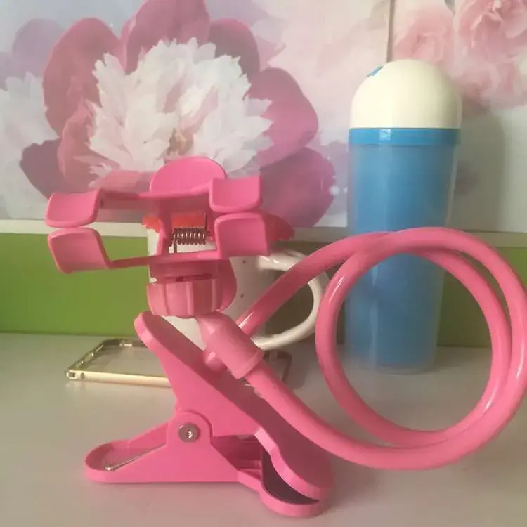 Cross-Country Lazy Phone Bracket Plastic Double Clip Metal Bolt Rotating Creative Bedside Desktop Universal - Image 4