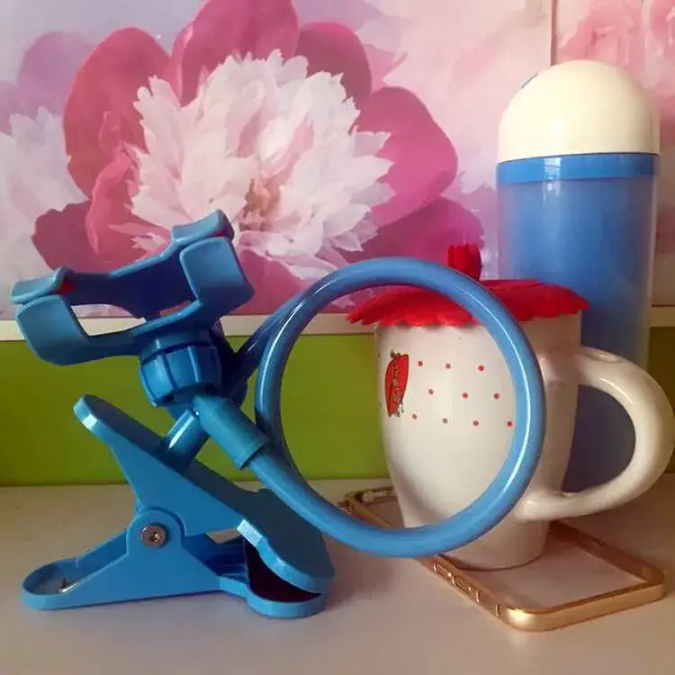 Cross-Country Lazy Phone Bracket Plastic Double Clip Metal Bolt Rotating Creative Bedside Desktop Universal - Image 5