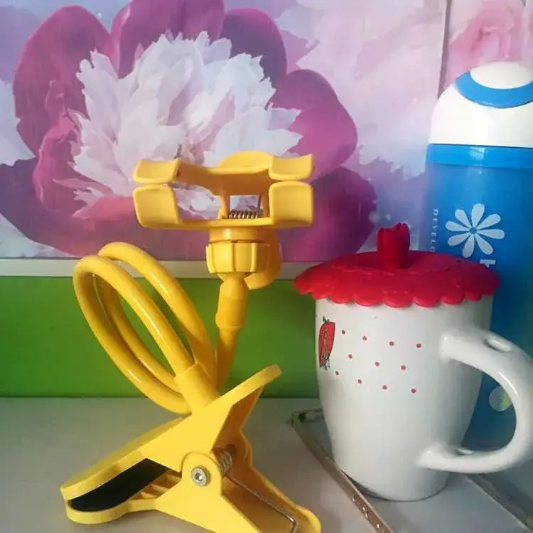 Cross-Country Lazy Phone Bracket Plastic Double Clip Metal Bolt Rotating Creative Bedside Desktop Universal - Image 7