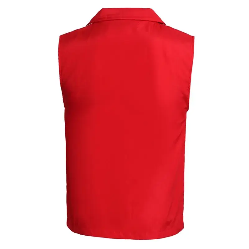 Orange Sleeveless Vest with Full Zip