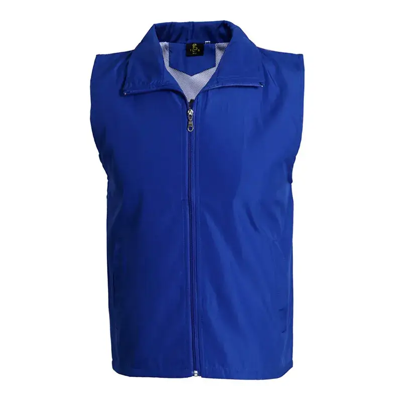 Orange Sleeveless Vest with Full Zip