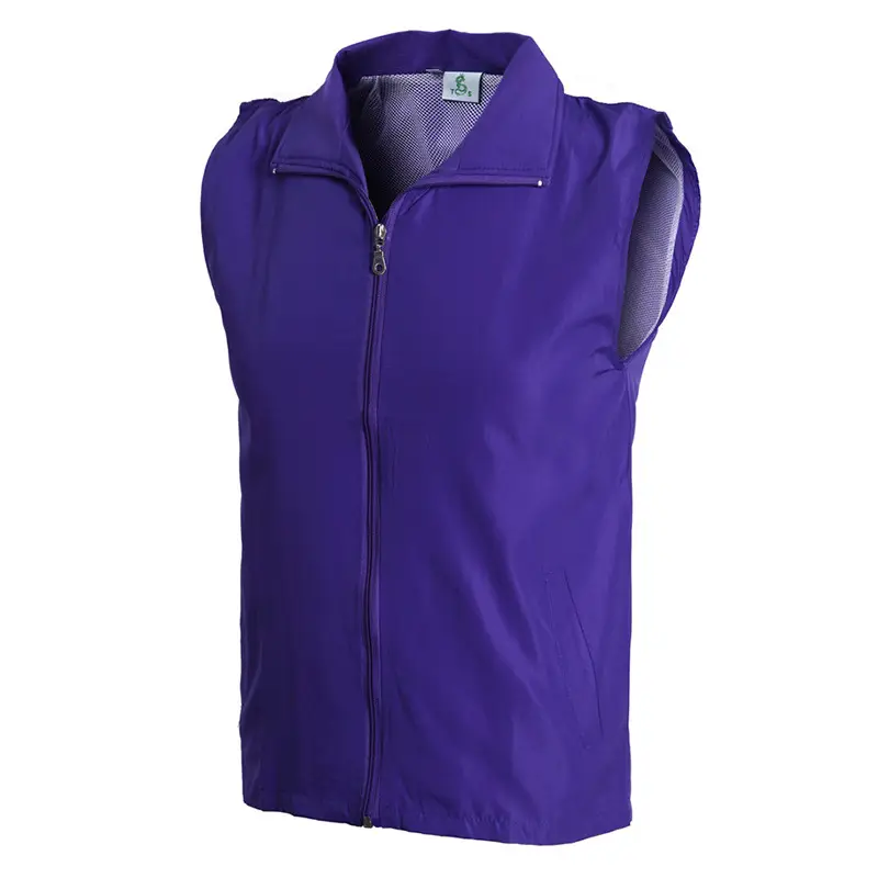 Purple Full Zip Vest for Men - Image 15