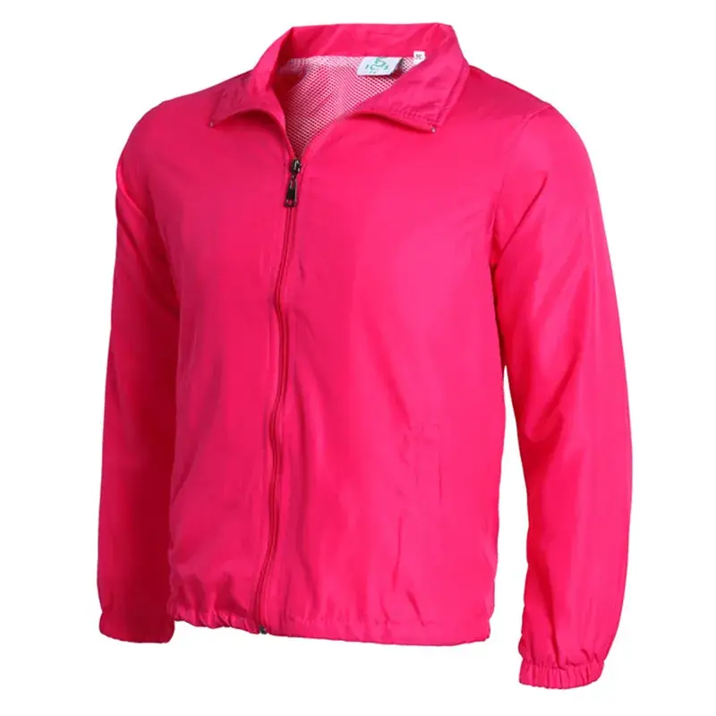 Red Full-Zip Windbreaker Jacket for Men - Image 14
