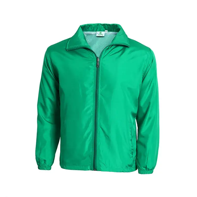 Red Full-Zip Windbreaker Jacket for Men - Image 11