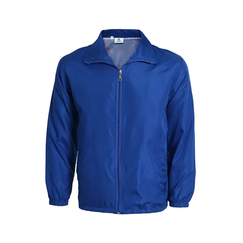Red Full-Zip Windbreaker Jacket for Men - Image 12
