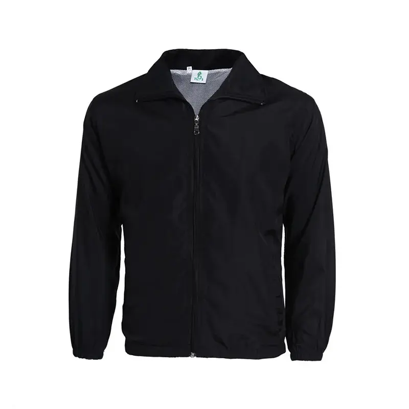 Red Full-Zip Windbreaker Jacket for Men - Image 4
