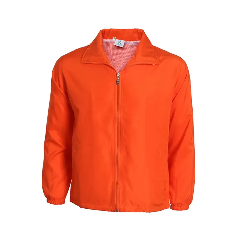 Red Full-Zip Windbreaker Jacket for Men - Image 5