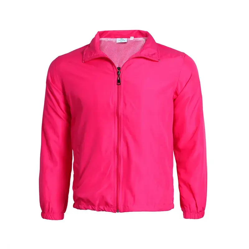 Red Full-Zip Windbreaker Jacket for Men - Image 7