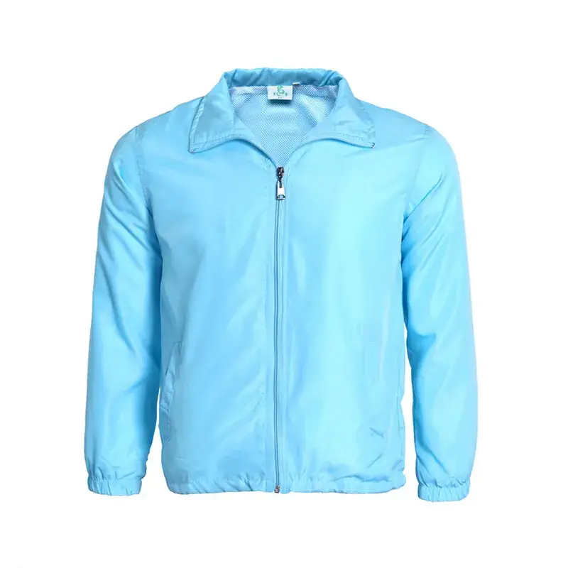Red Full-Zip Windbreaker Jacket for Men - Image 8