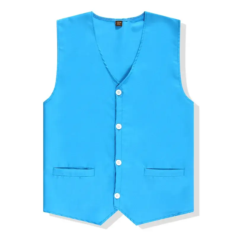 Men's White Single Breasted Vest for Men - Image 14