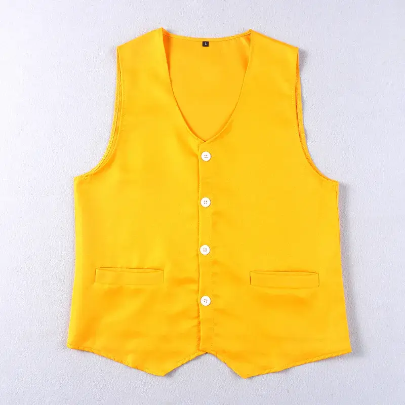 Men's White Single Breasted Vest for Men - Image 11