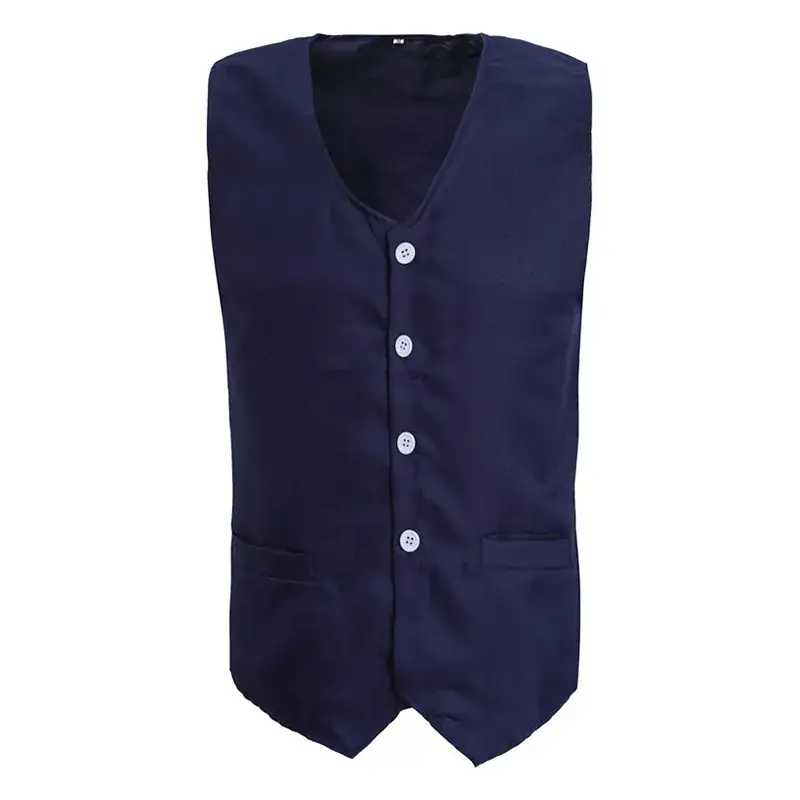 Men's White Single Breasted Vest for Men - Image 5