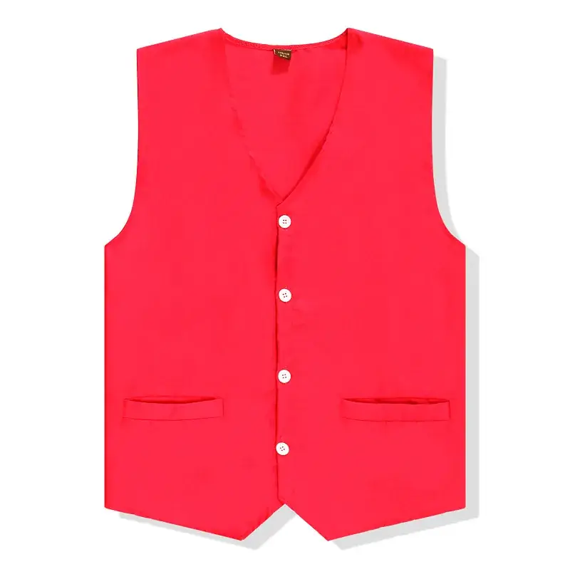 Men's White Single Breasted Vest for Men - Image 7