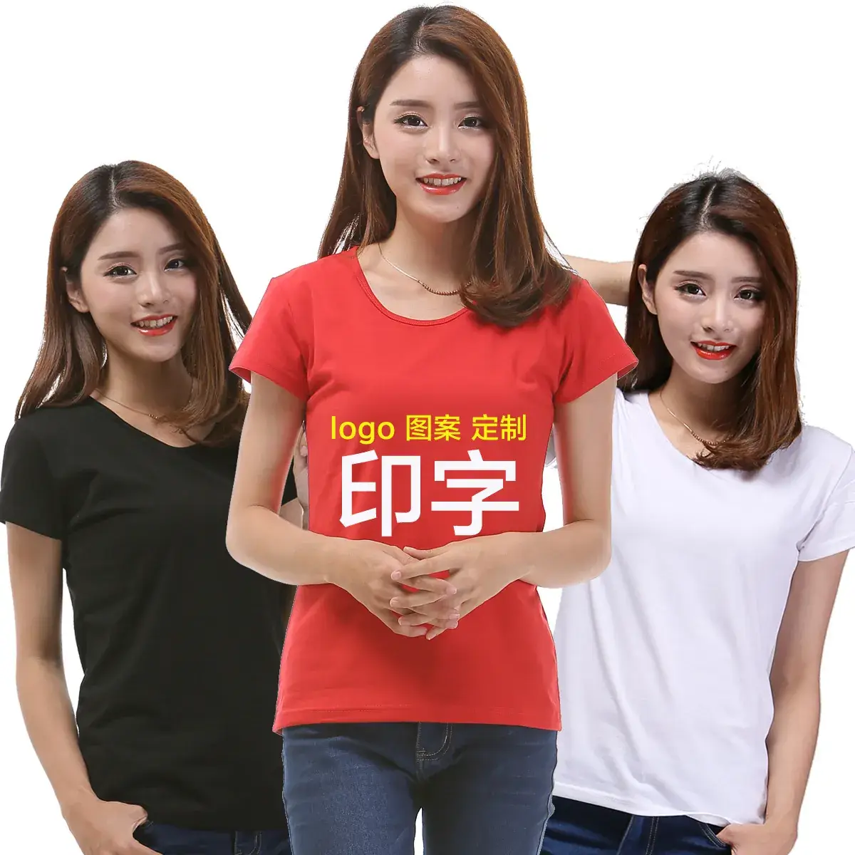 Women Cotton T-Shirt Navy Blue Half Sleeve Summer Wear
