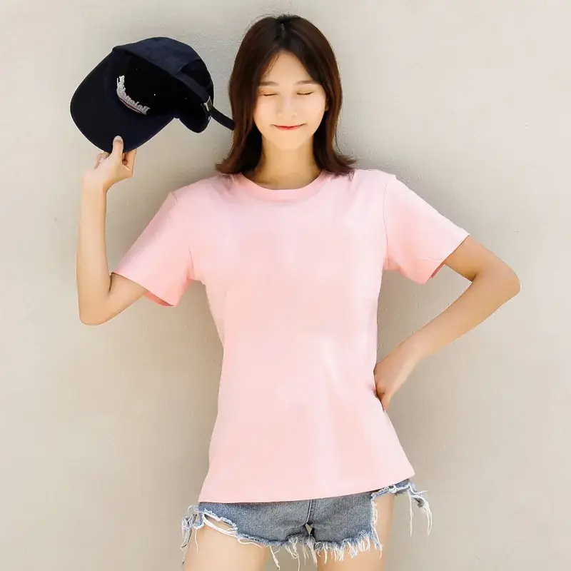 Women Cotton T-Shirt Navy Blue Half Sleeve Summer Wear