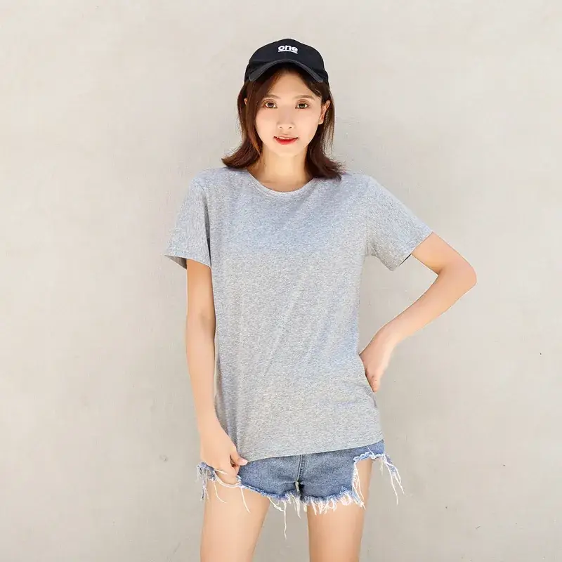 Women Cotton T-Shirt Navy Blue Half Sleeve Summer Wear