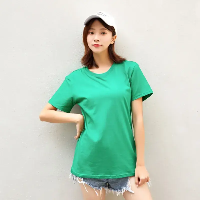 Women Cotton T-Shirt Navy Blue Half Sleeve Summer Wear