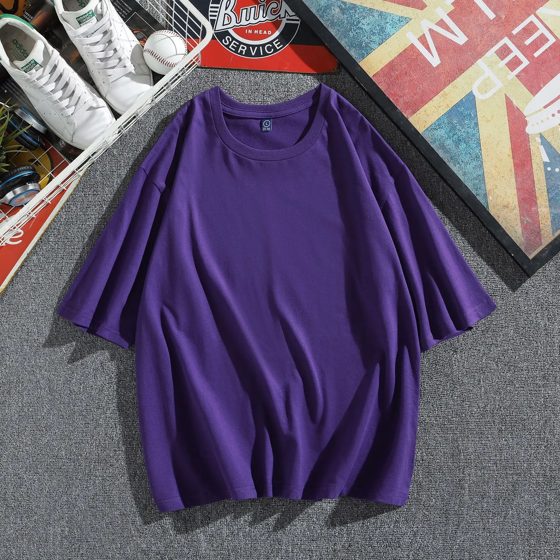 Women Cotton T-Shirt Navy Blue Half Sleeve Summer Wear