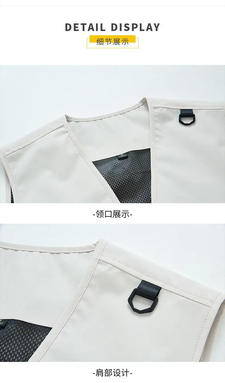 Pink Multi-Pocket Vest for Volunteers & Catering Staff — feature 12