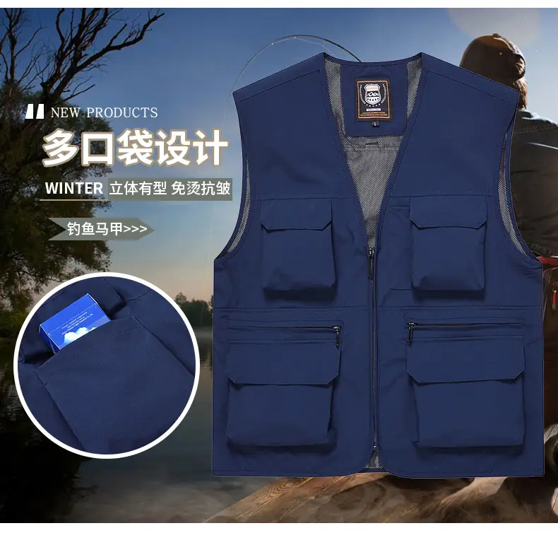 Pink Multi-Pocket Vest for Volunteers & Catering Staff — feature 23