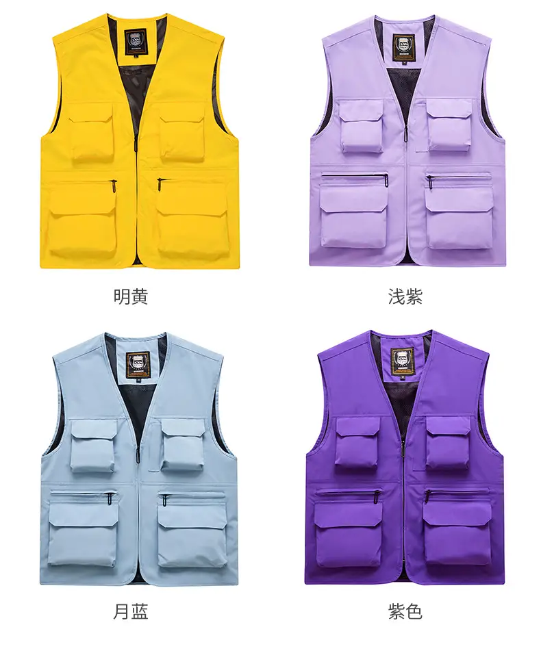 Pink Multi-Pocket Vest for Volunteers & Catering Staff — feature 27