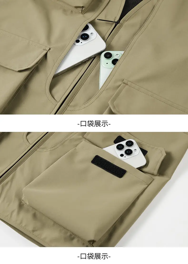 Pink Multi-Pocket Vest for Volunteers & Catering Staff — feature 38