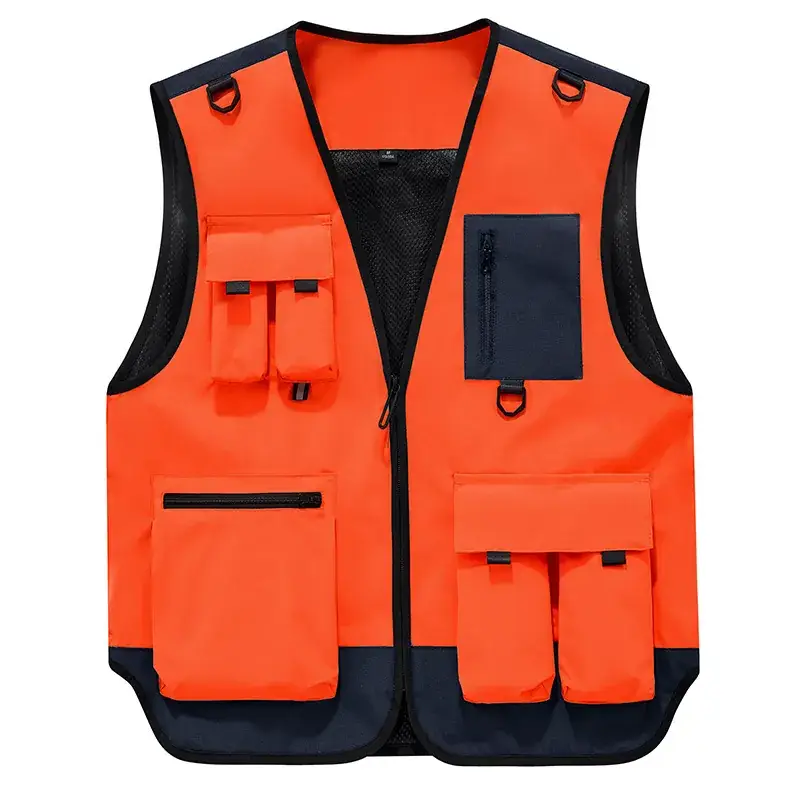 Pink Multi-Pocket Vest for Volunteers & Catering Staff - Image 13