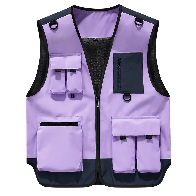 Pink Multi-Pocket Vest for Volunteers & Catering Staff - Image 15
