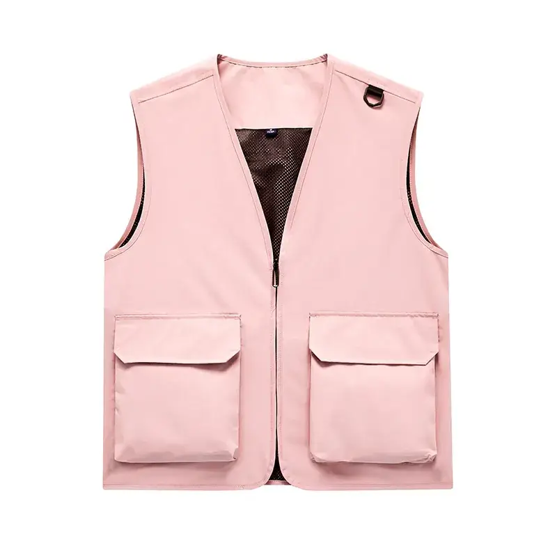 Pink Multi-Pocket Vest for Volunteers & Catering Staff - Image 9