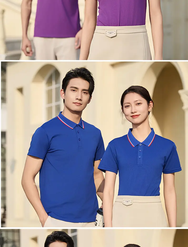 Men Women Polo Shirt White 100% Polyester — feature 21