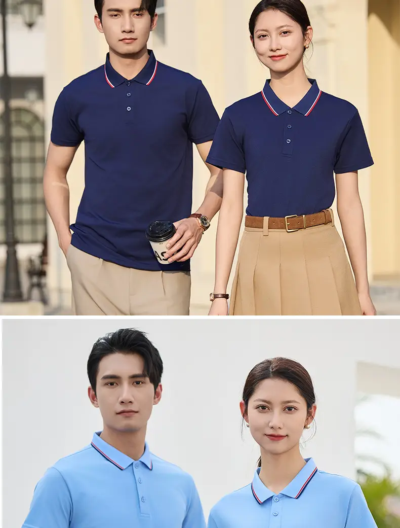 Men Women Polo Shirt White 100% Polyester — feature 22