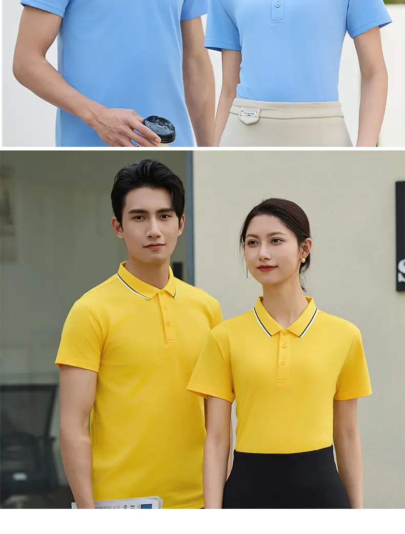 Men Women Polo Shirt White 100% Polyester — feature 23