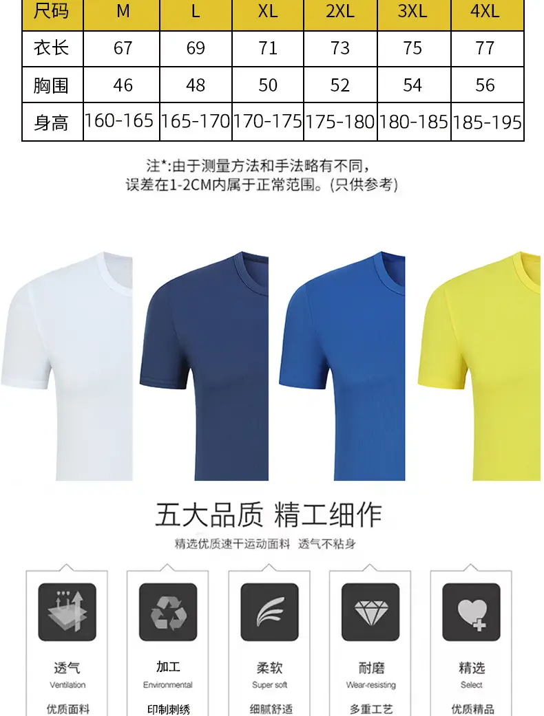 Men Blue Cotton Crewneck T-Shirt Short Sleeve Menswear — feature 12