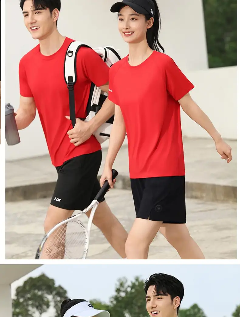 Men Blue Cotton Crewneck T-Shirt Short Sleeve Menswear — feature 19