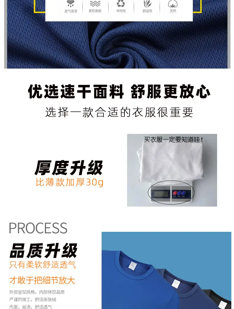 Men Blue Cotton Crewneck T-Shirt Short Sleeve Menswear — feature 6
