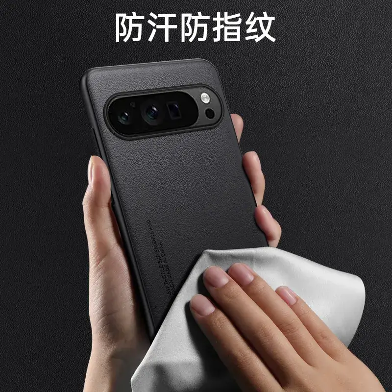 Pixel10 Pro Pure Leather Blue Mobile Case XL