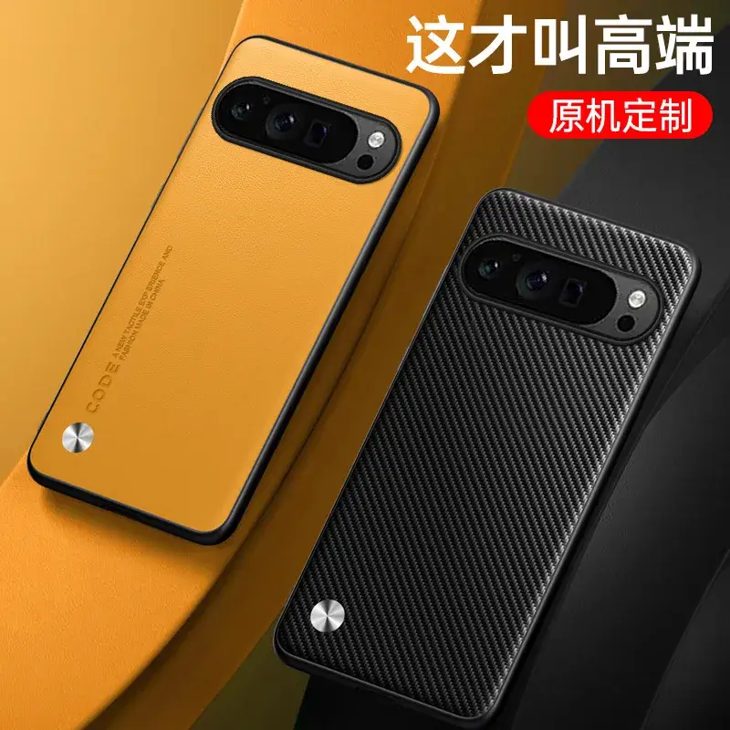 Pixel10 Pro Pure Leather Blue Mobile Case XL