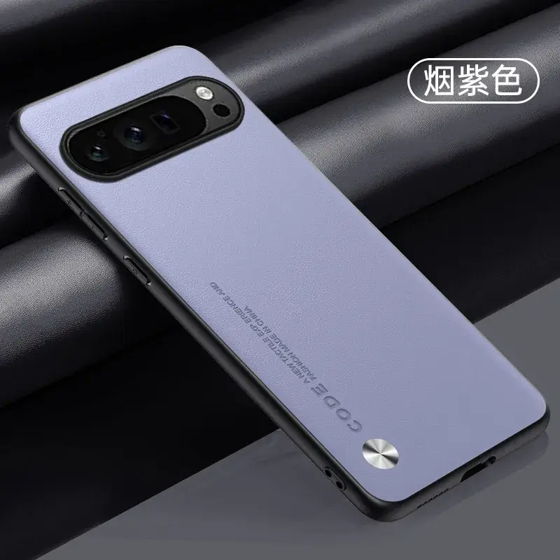 Pixel10 Pro Pure Leather Blue Mobile Case XL