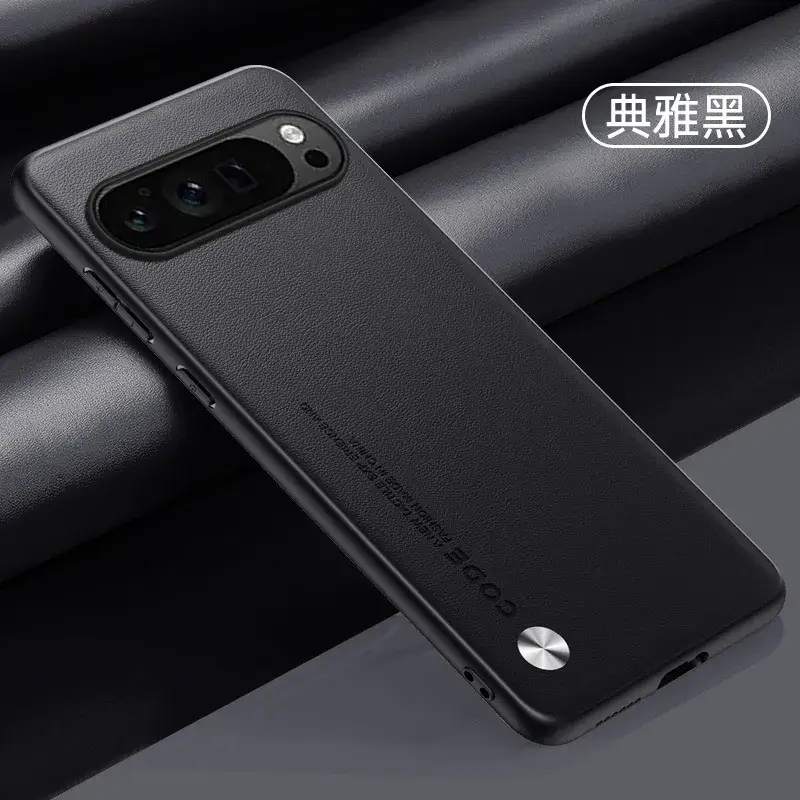 Pixel10 Pro Pure Leather Blue Mobile Case XL