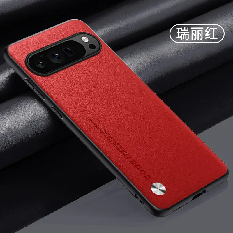 Pixel10 Pro Pure Leather Blue Mobile Case XL