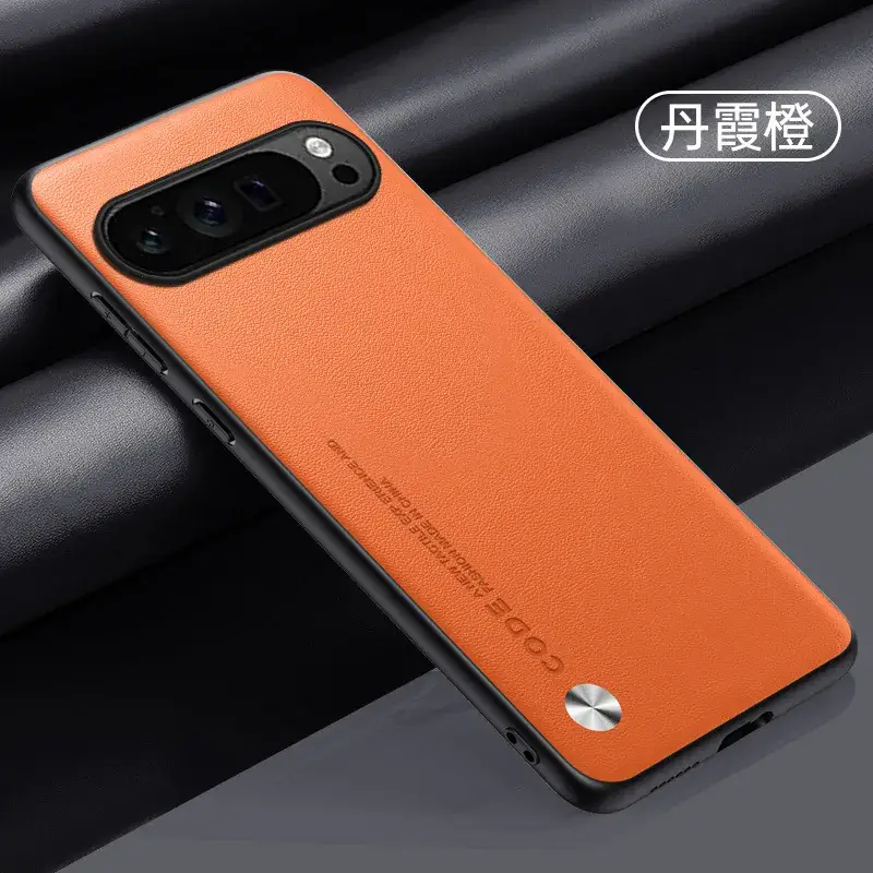 Pixel10 Pro Pure Leather Blue Mobile Case XL