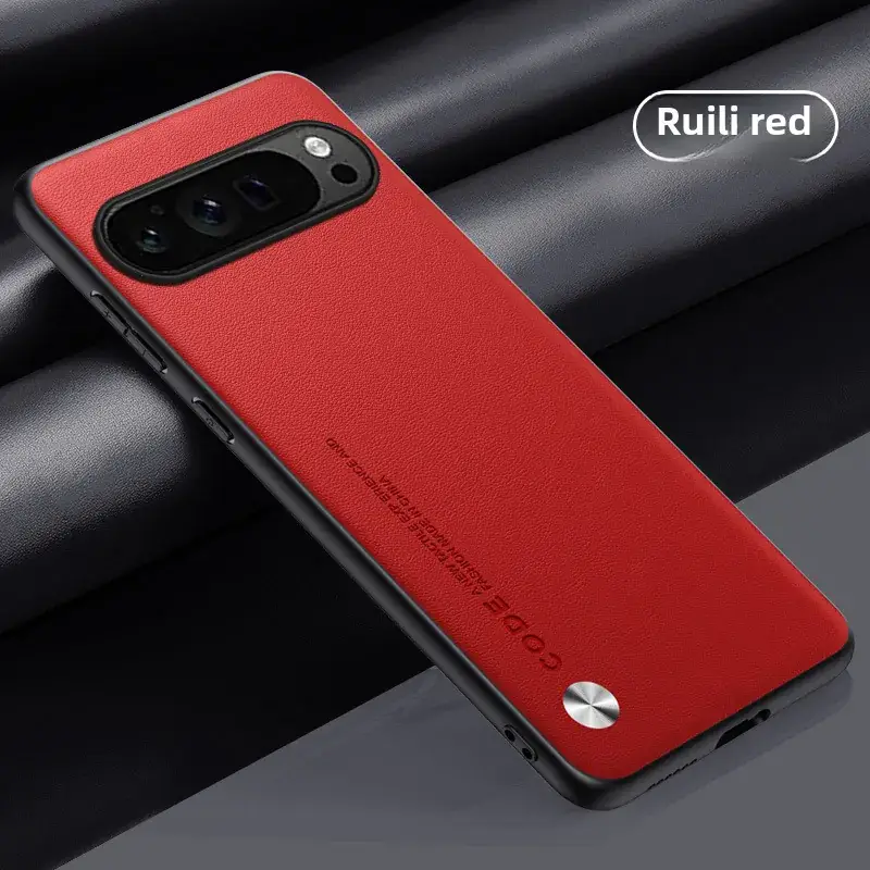 Pixel10 Pro Pure Leather Blue Mobile Case XL