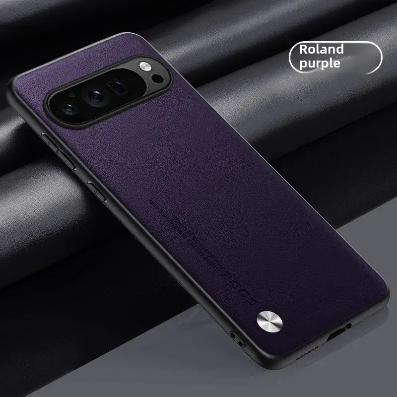 Pixel10 Pro Pure Leather Blue Mobile Case XL