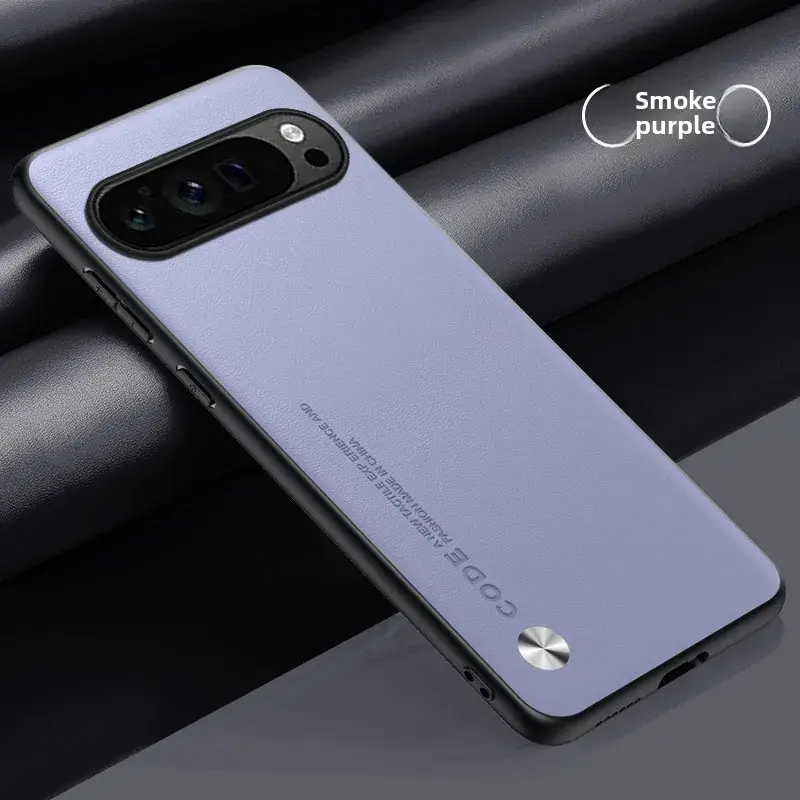 Pixel10 Pro Pure Leather Blue Mobile Case XL