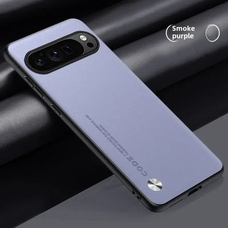 Pixel10 Pro Pure Leather Blue Mobile Case XL