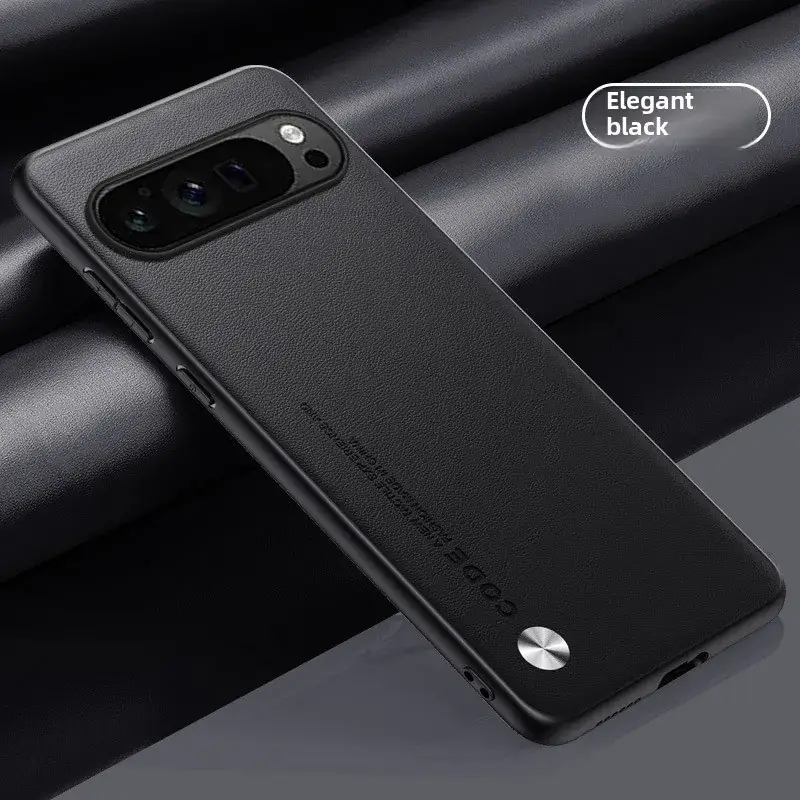 Pixel10 Pro Pure Leather Blue Mobile Case XL