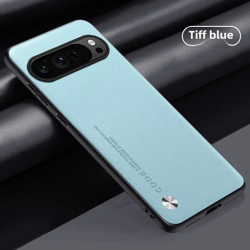 Pixel10 Pro Pure Leather Blue Mobile Case XL