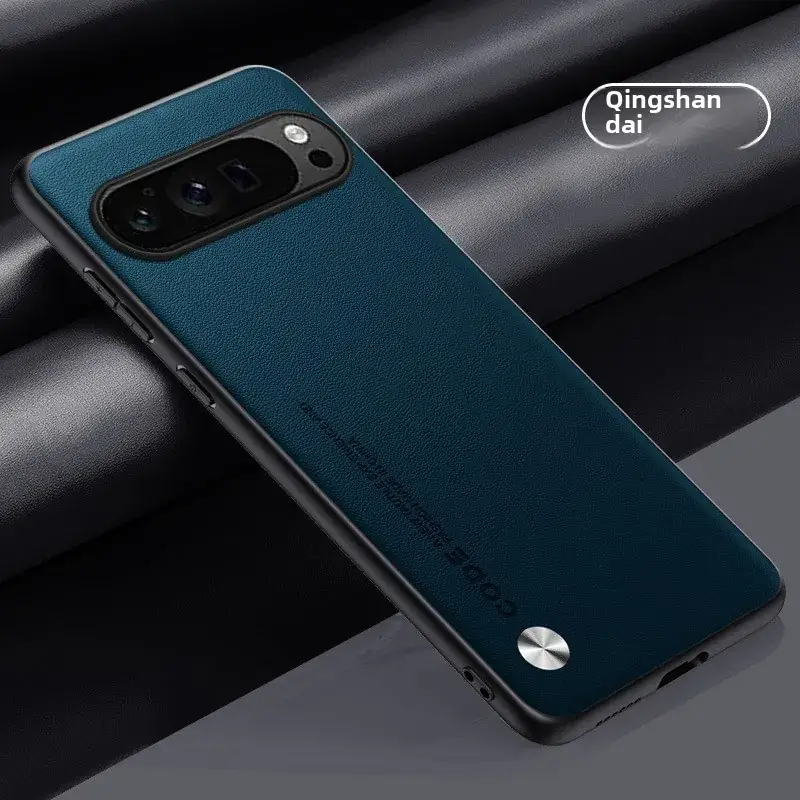 Pixel10 Pro Pure Leather Blue Mobile Case XL